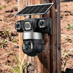 Remote Monitoring Rotating 4g PTZ Three Lens Solar Camera