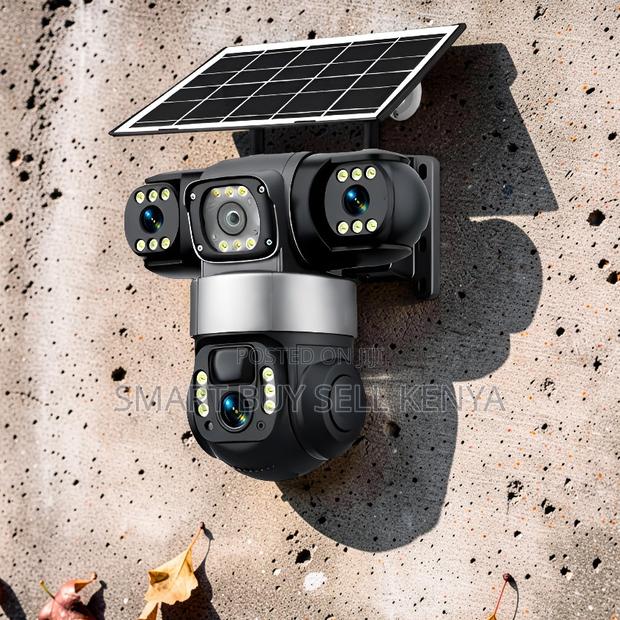 PTZ 360° Wide Coverage 4g PTZ Three Lens Solar Security Camera
