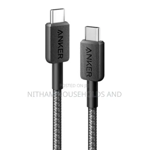 Anker USB-C to USB-C Cable (3ft, 240w, Braided) – A81d5h11 – Black