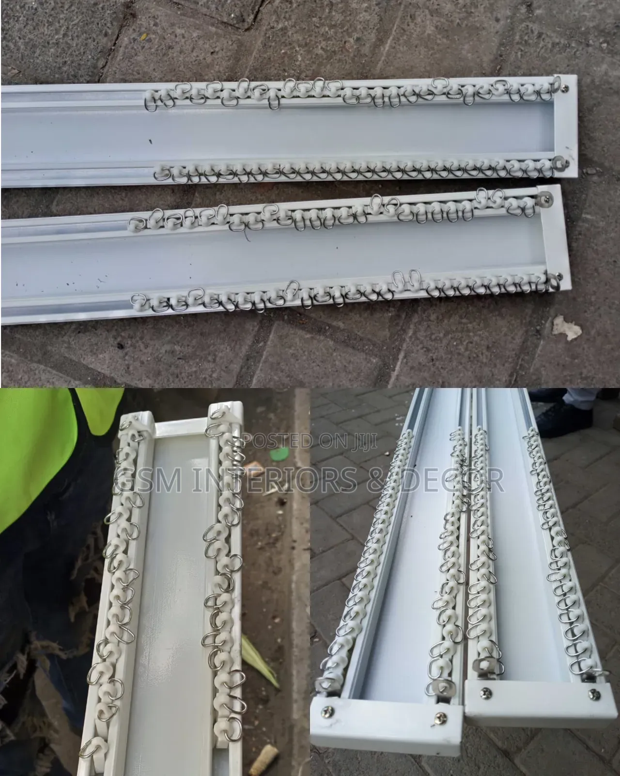 Double Aluminium Curtain Rails With Multiple Designs/Finishes