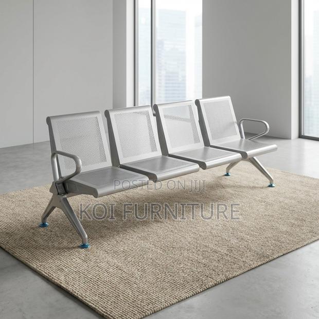 Office Bench : 3-Seater Metallic Waiting Bench - thumbnail 3