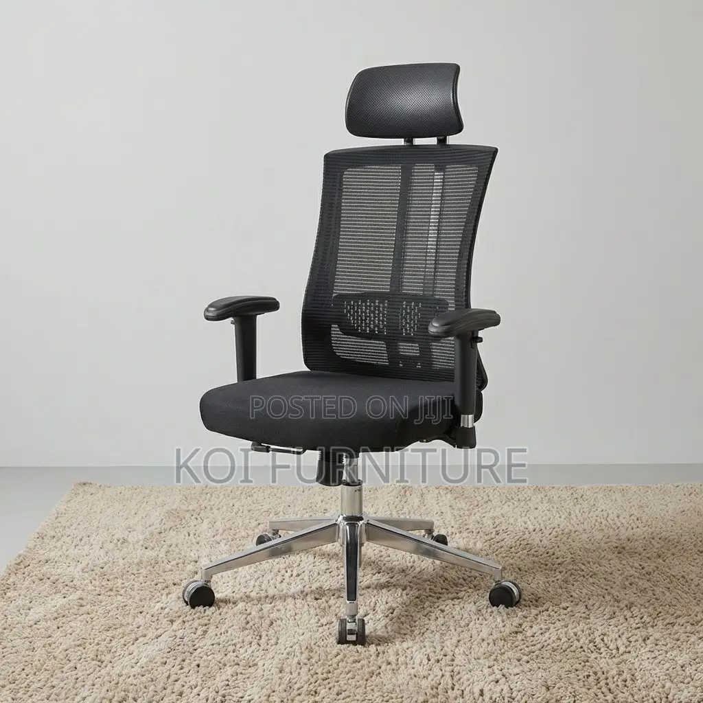 Office Chair : Modern Black Mesh Ergonomic Office Chair