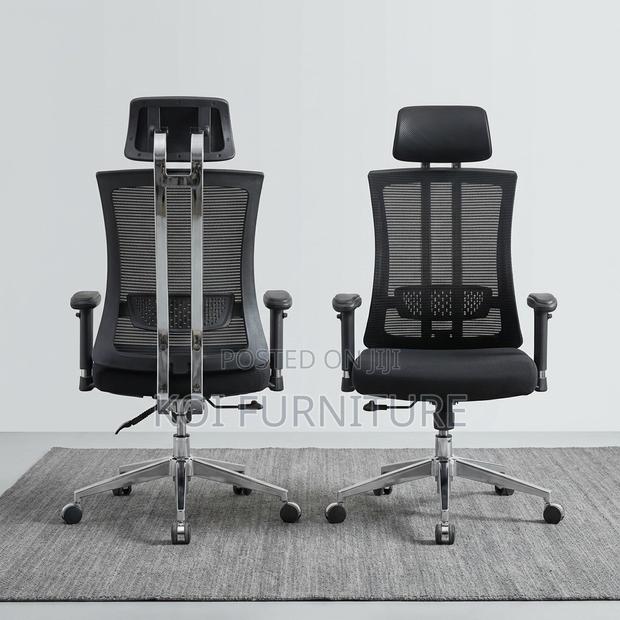 Office Chair : Modern Black Mesh Ergonomic Office Chair - thumbnail 2