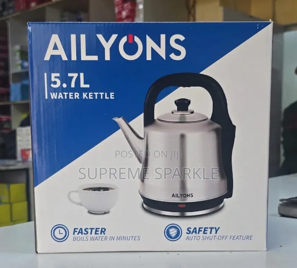 Ailyons 5.7l Stainless Steel Electric Kettle.