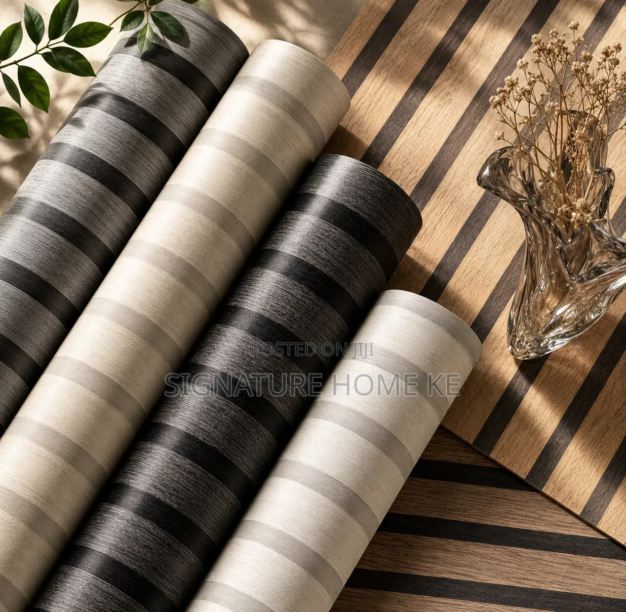 Flute Panel Design Self Adhesive Wallpaper