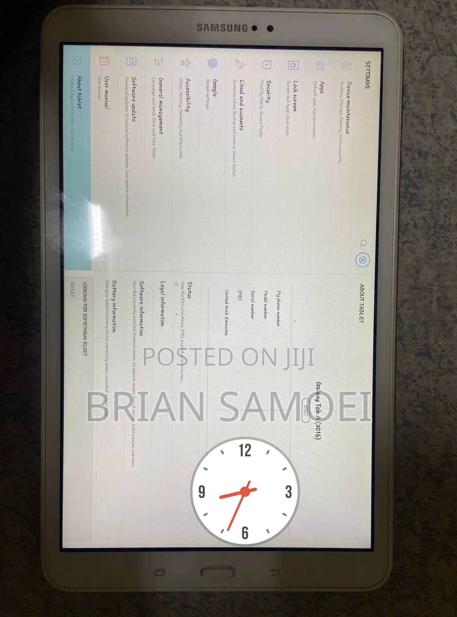 Samsung Galaxy Tab A 10.1 (2016) 16 GB White