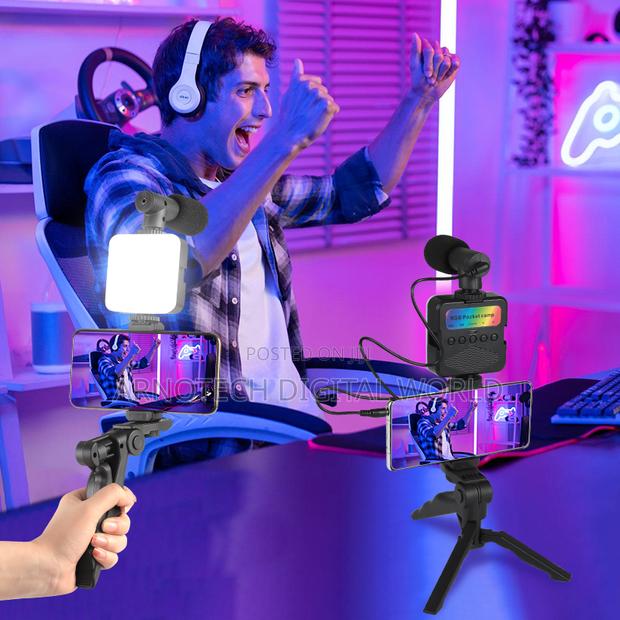 Ay-49 Rgb Vlogging Kit With Mic Tripod Remote - thumbnail 5