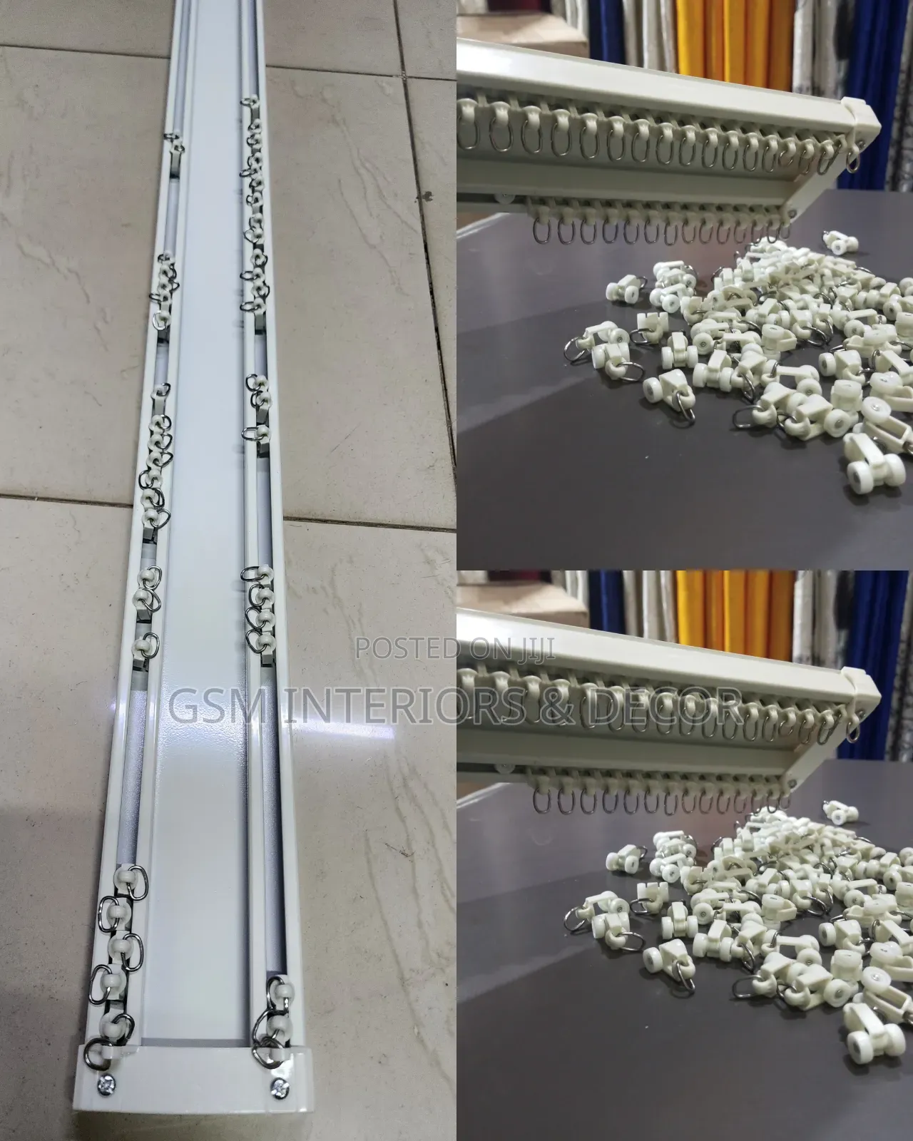 Aluminium Curtain Rails Double With Sleek Model