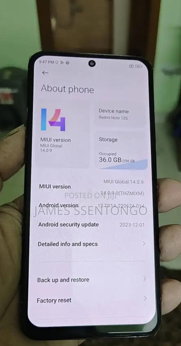 Xiaomi Redmi Note 12S 256 GB Black