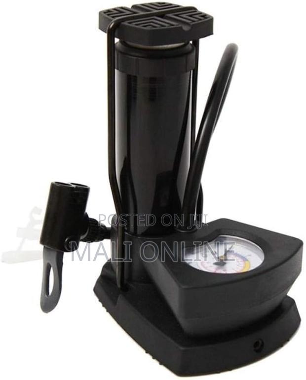 Foot Pump Air Inflator Portable Tyre Pump With Pressure Gaugee