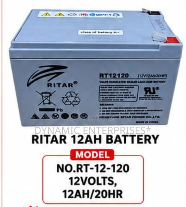 Ritah 12ah Battery Rt12-120/12vlts