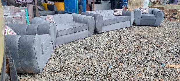 Grey 5 Seater Sofa Set