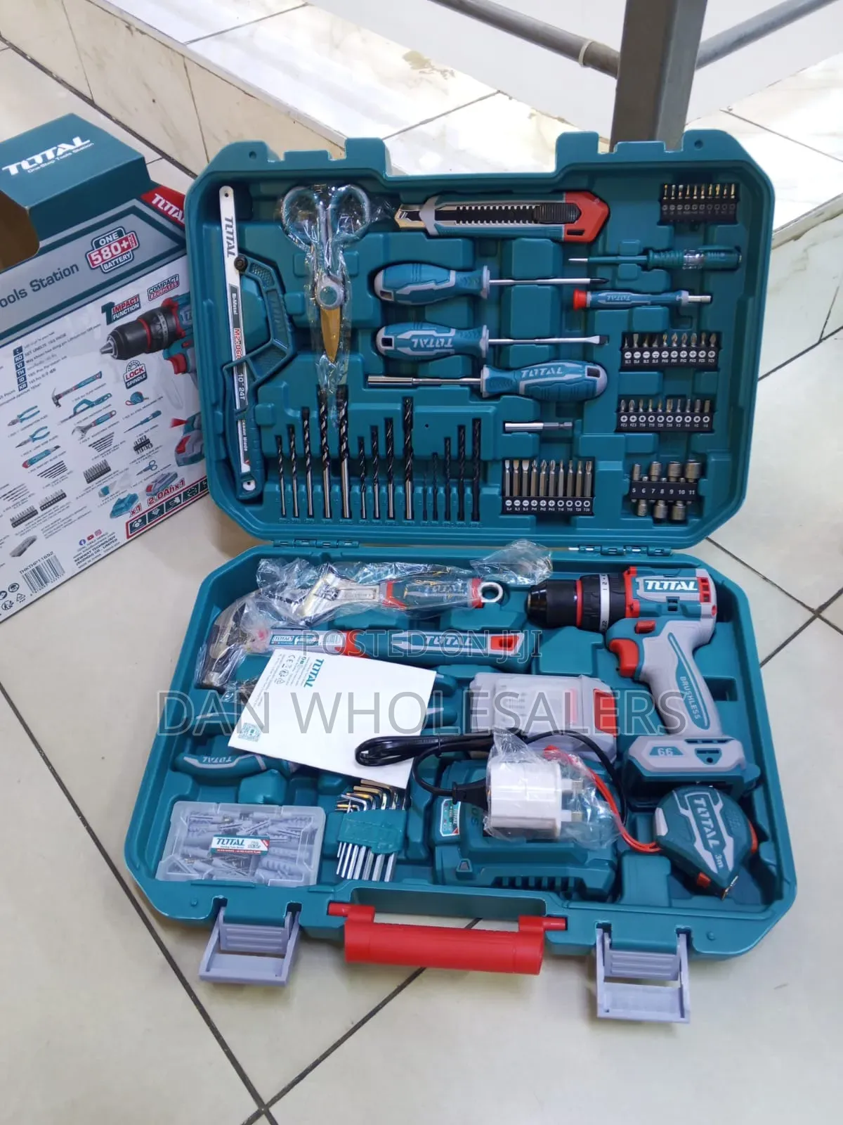Total Tool Set Cordless Power Drill Kit
