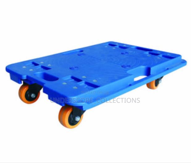 Interlocking Plastic Platform Dolly, Sometimes Call "Turtle Trolley," - main view