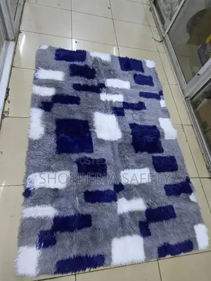 Grey Bedside Fluffy Carpet