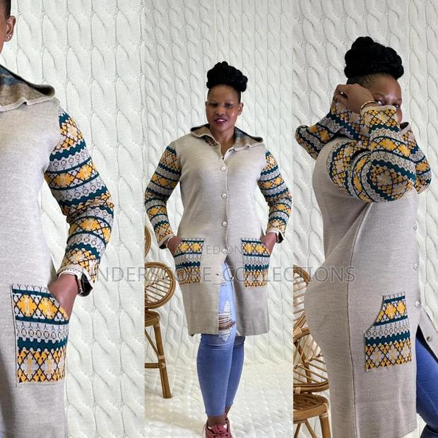 Ladies Button Up Hooded Longsweaters - main view