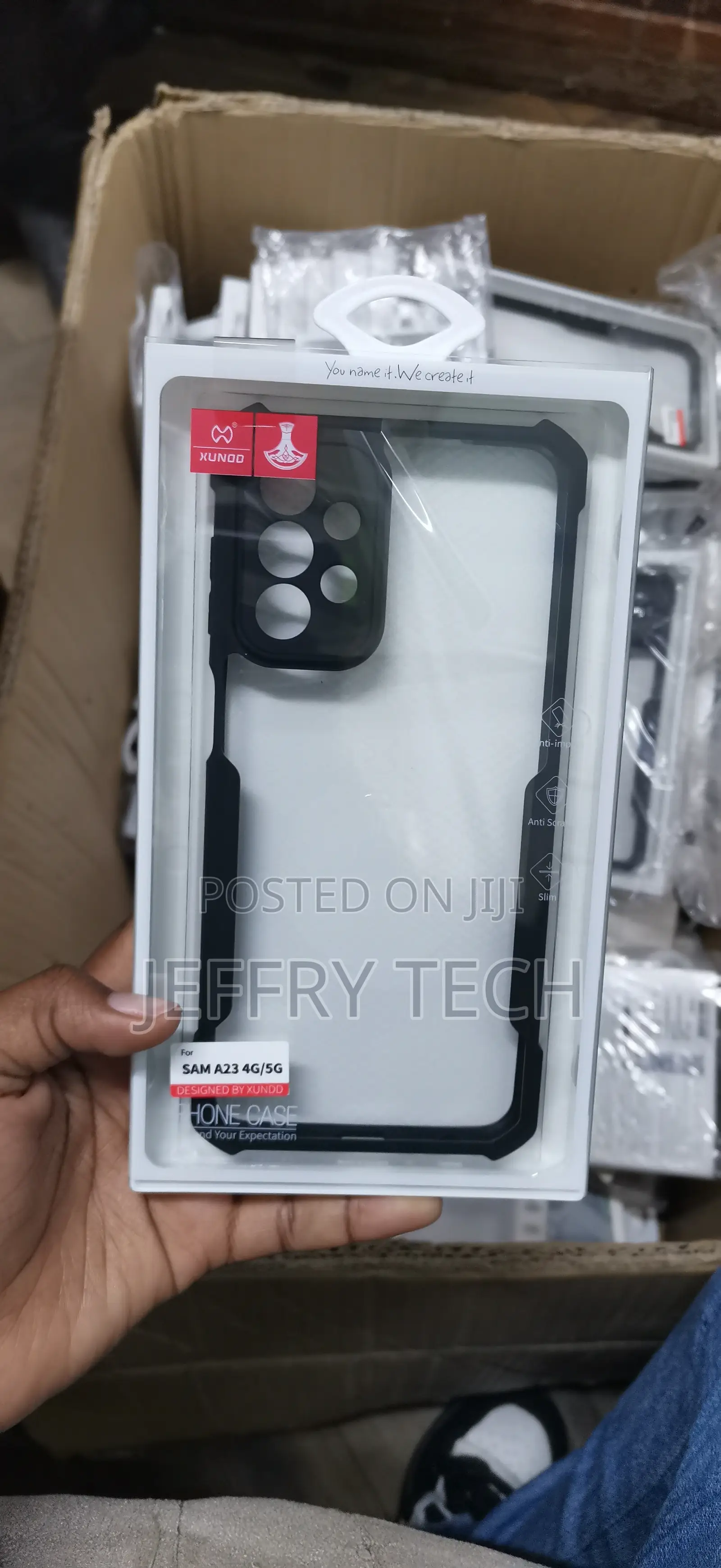 Hardy Edges Semi Transparent Cover Strong Bumper Case for Samsung A23