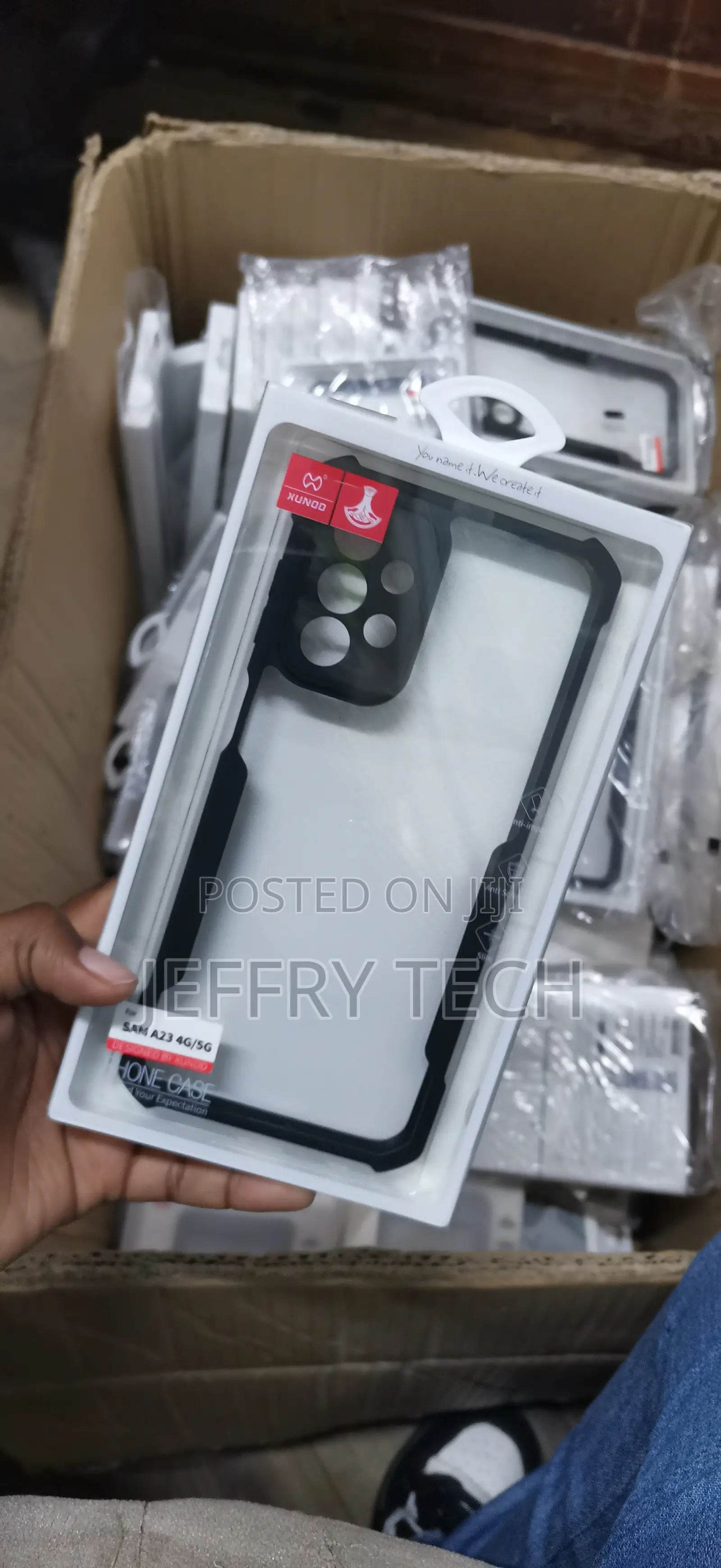 Hardy Edges Semi Transparent Cover Strong Bumper Case for Samsung A23