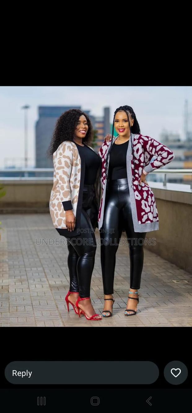 Ladies Animal Print Long Sweater - thumbnail 2