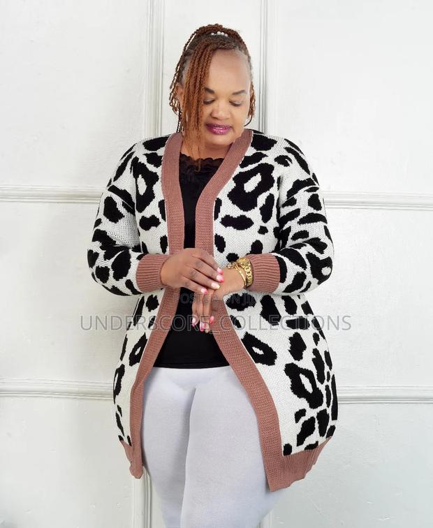 Ladies Animal Print Long Sweater - thumbnail 3