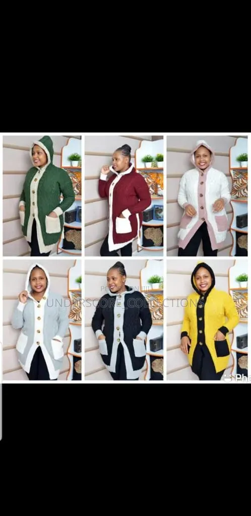 Ladies Hooded Double Colored With Pockets