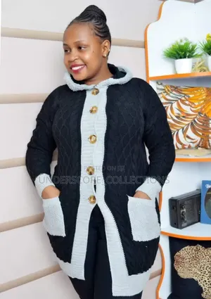 Ladies Hooded Double Colored With Pockets