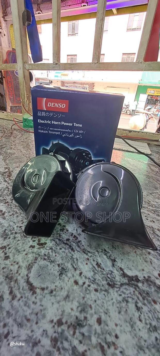 Denso Electric Horn Dual Power Tone Trumpet Horn With Harrier Sound
