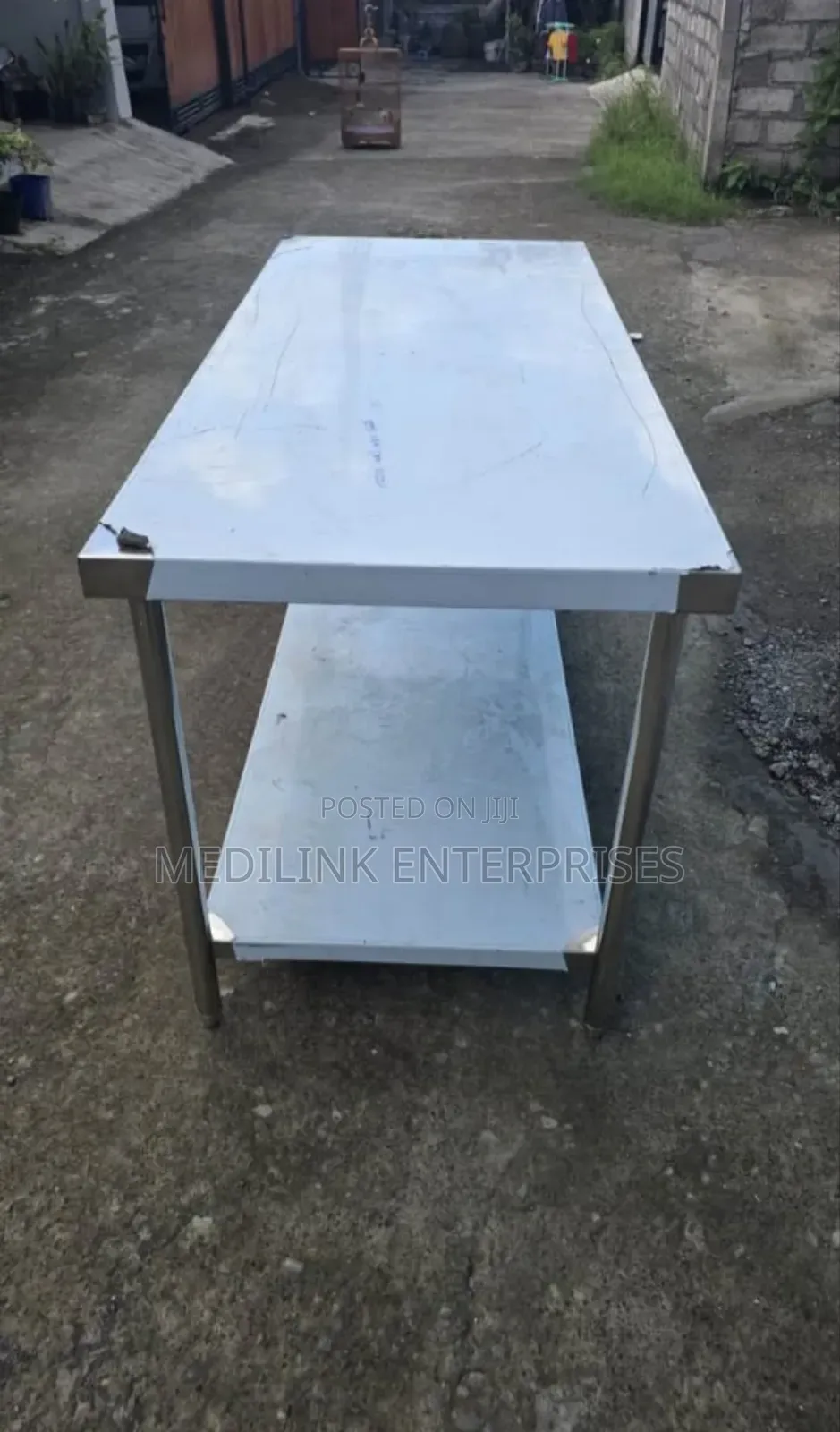 2*5 Double Top Stainless Steel Commercial Kitchen Working Tables