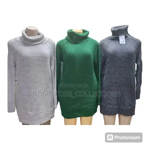 Ladies Long Full Neck Sweaters With Plain Tights