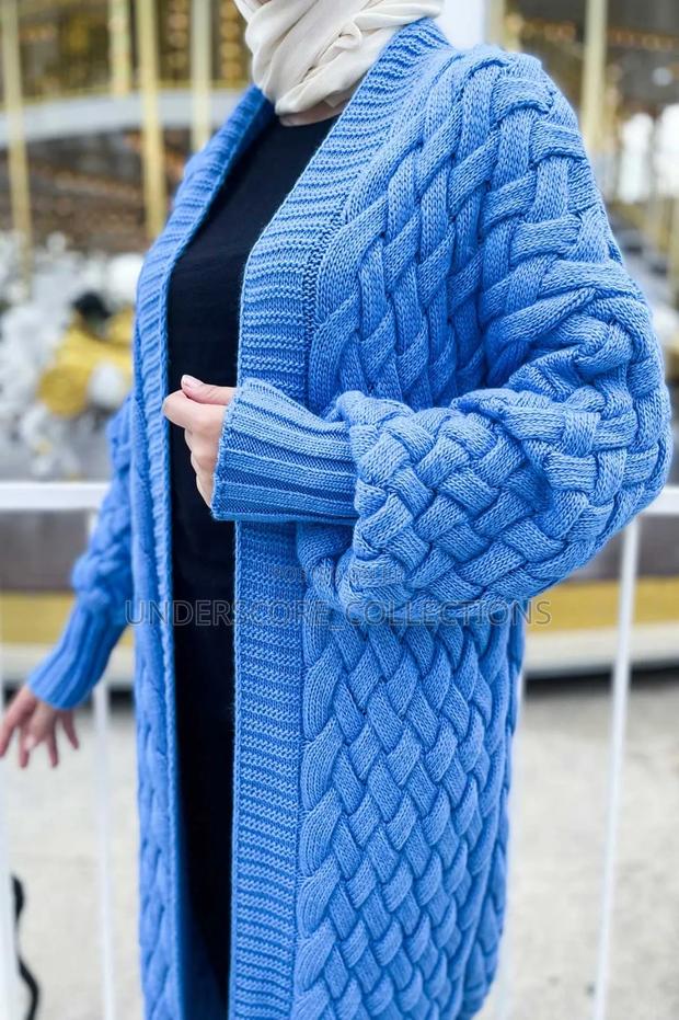 Ladies Plus Size Bulky Long Sweaters - main view