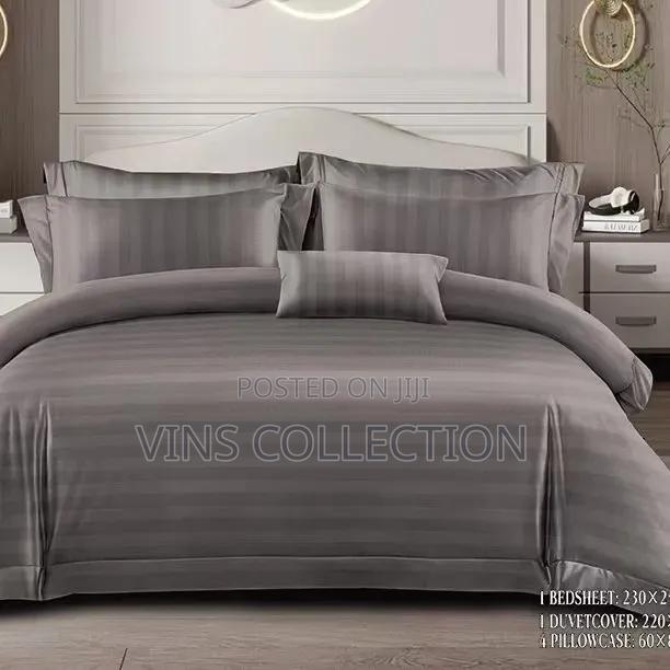 Plain Striped Duvet Cover Sets - thumbnail 2