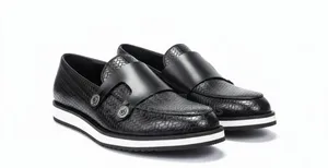 Black Laceless Smart Casuals Shoes Size 40 to 45