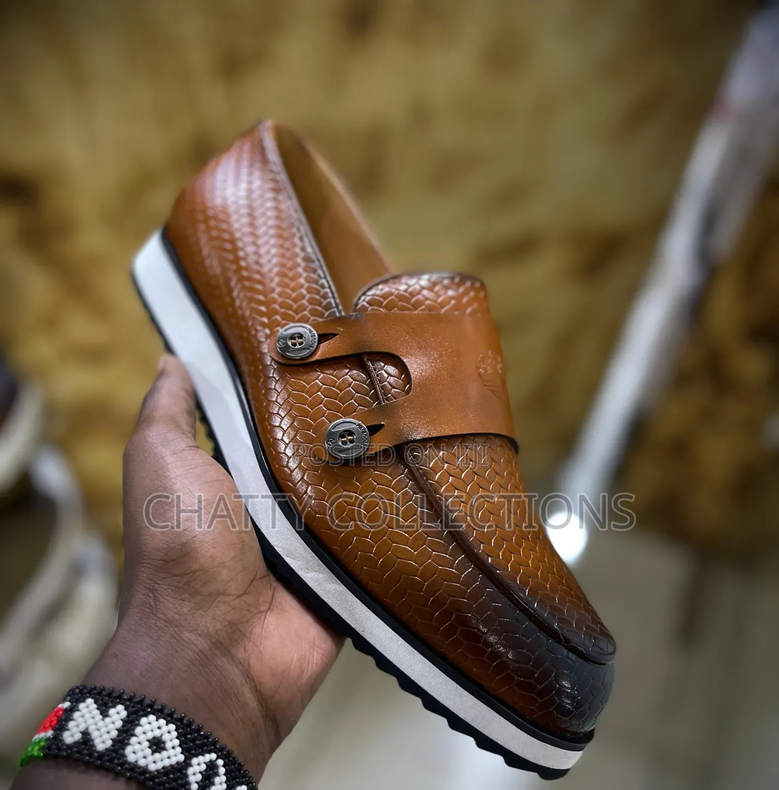 Light Brown Laceless Smart Casuals Shoes Size 40 to 45