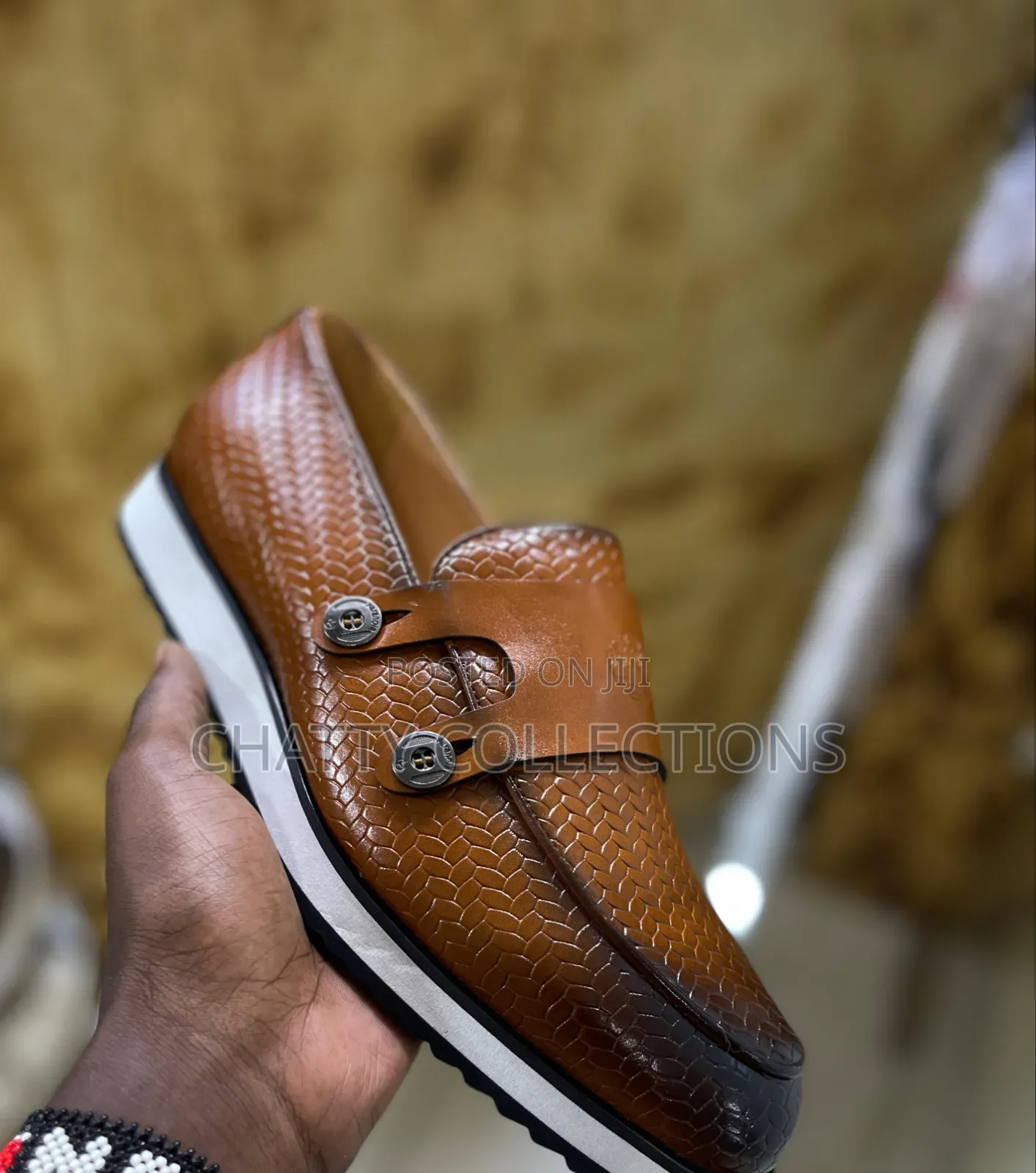 Light Brown Laceless Smart Casuals Shoes Size 40 to 45
