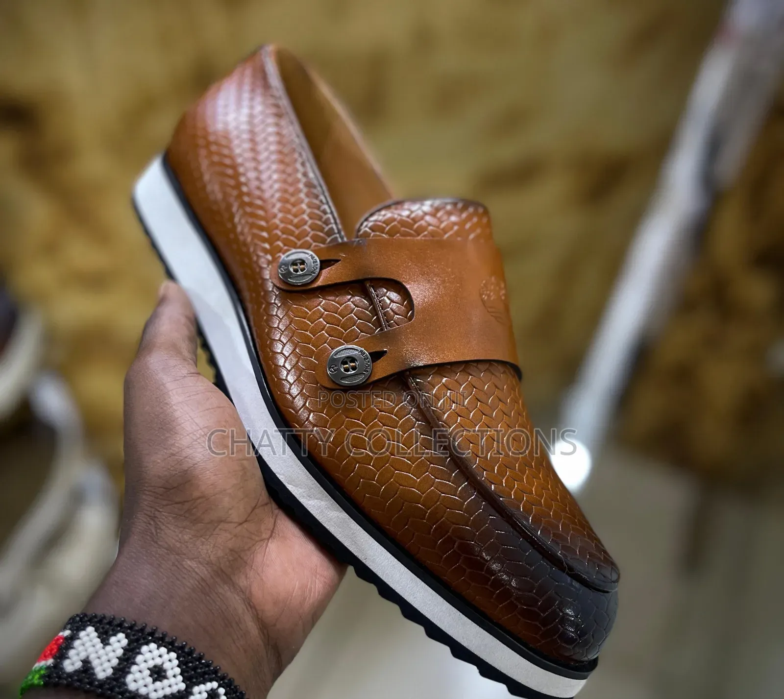 Light Brown Laceless Smart Casuals Shoes Size 40 to 45