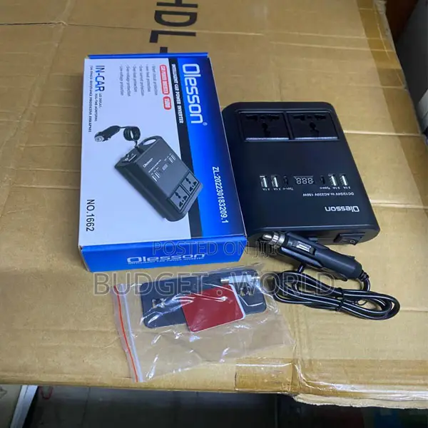 Olesson 150w Car Power Inverter – Portable Fast Charging Adapter for V