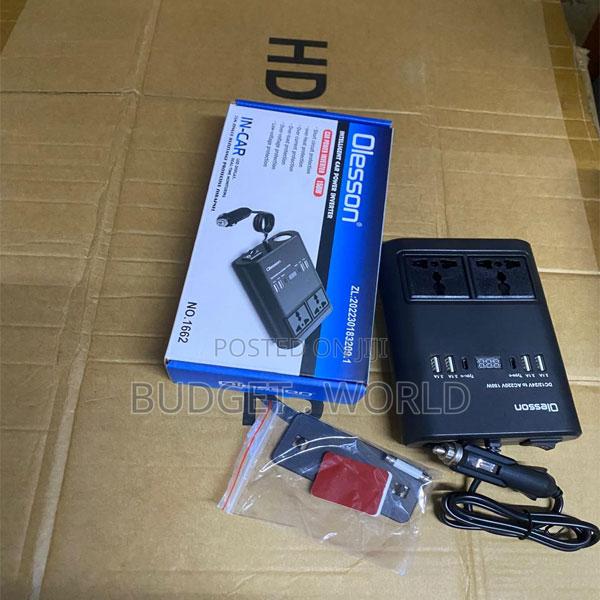 Portable 150w Olesson Car Inverter – Dual Charging Power Adapter for T