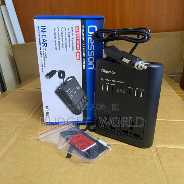 Olesson 150w Fast Charging Inverter – Portable Car Power Supply Adapte