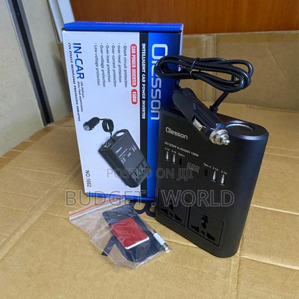 Portable 150w Car Inverter by Olesson – Fast Usb Charging Power Adapte
