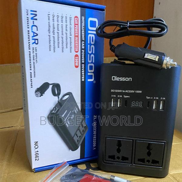 Portable Vehicle Power Inverter 150w – Olesson Fast Charging Converter