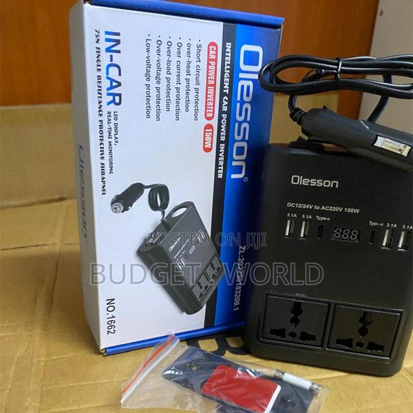 Olesson 150w Multi-Purpose Car Inverter – Portable Safe Charging Adapt