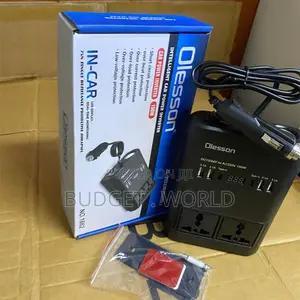 Olesson 150w Portable Car Inverter – Smart Fast Charging Power Convert
