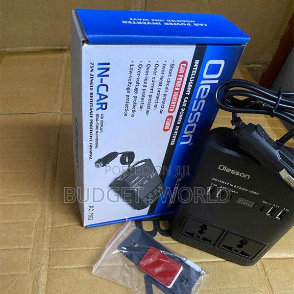 Olesson Fast Charge Car Inverter 150w – Portable Vehicle Power Adapter