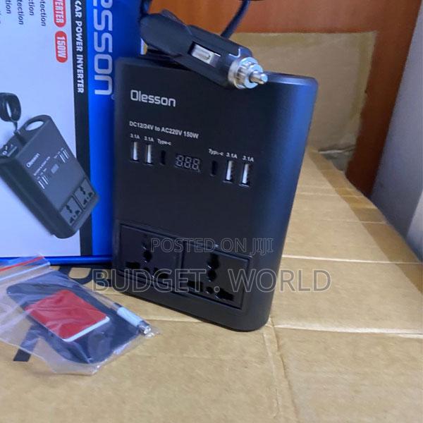 Olesson 150w Car Power Converter – Portable Fast Charging Inverter