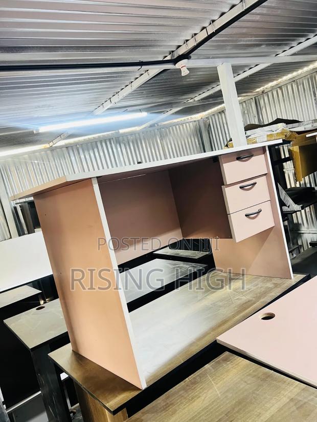 1m Baby Pink Office Table Work Desk