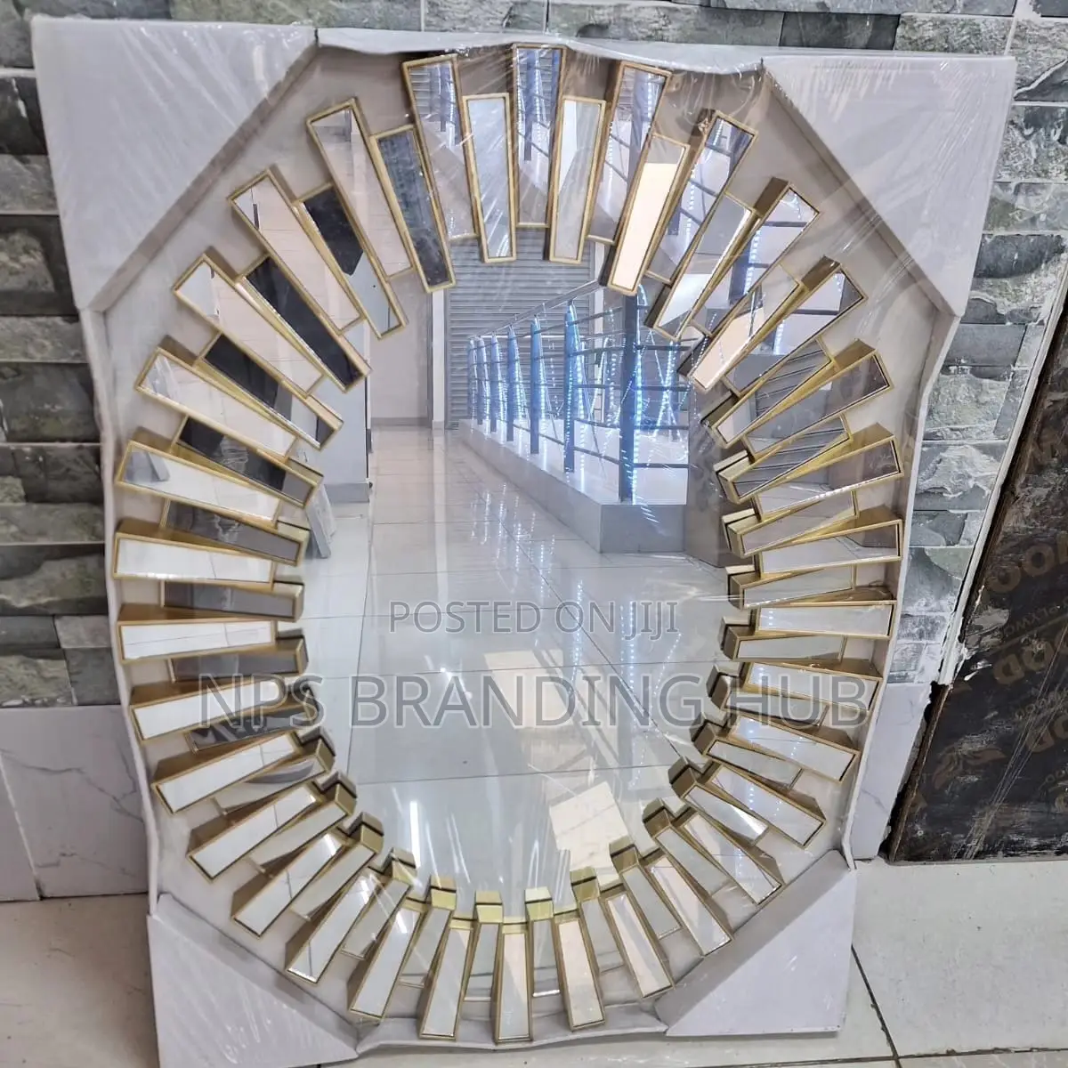 Sunburst Oval Luxury Wall Decor Mirror 95*70cm Tet