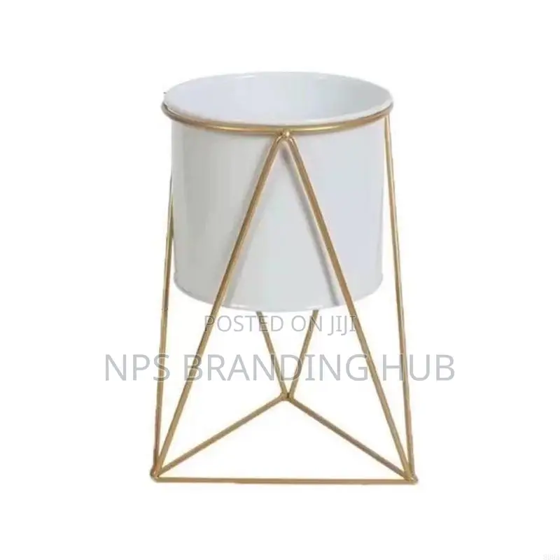 Nordic Geometric Metal Iron Flower Pot Plant Display Holder Tet