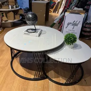 Modern Luxury 2in1 Pure Marble Nesting Tables