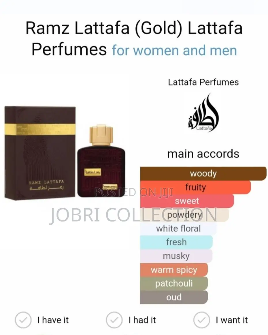 Ramz Lattafa Gold by Lattafa Fragrance/Perfume Available