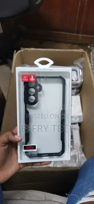 Back Cover for Samsung Galaxy A15 5g (Transparent Black With Edges